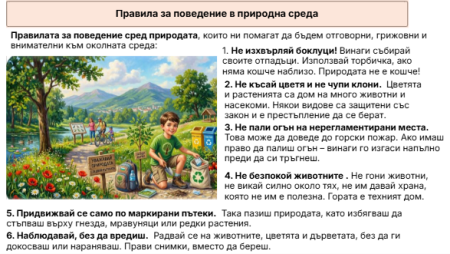 Правила за поведение в природна среда